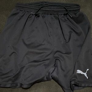 Black puma shorts